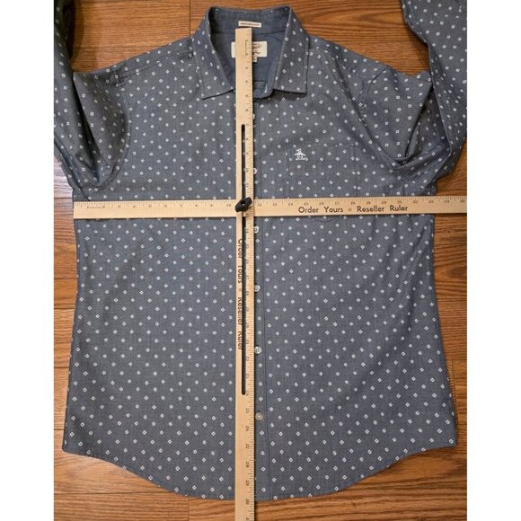 Penguin By Munsingwear Shirt Mens Sz XL Blue Chambray Heritage Slim Fit EUC - Picture 6 of 9